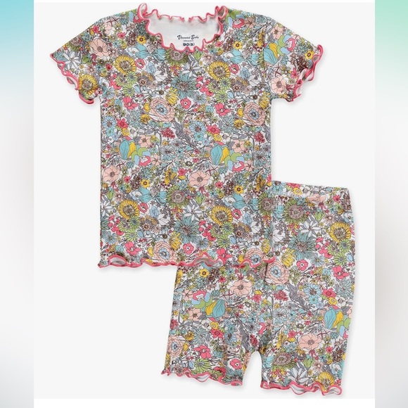 Vaenait Baby Toddler Girl Pajama Set Floral Shorts and Short Sleeve Top Sz 2T - Picture 14 of 14